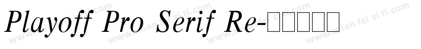 Playoff Pro Serif Re字体转换